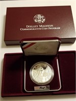 DOLLEY MADISON COMM. SILVER DOLLAR PROOF COIN