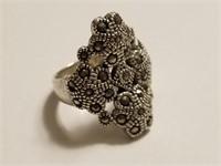 STERLING SILVER MARCASITE RING