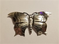 STERLING SILVER LARGE BUTTERFLY PIN