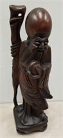 VTG WOODEN CHINESE CARVED FIGURINE SCULPTURE