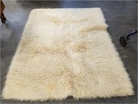 LARGE FLOCATI HAND WOVEN WOOL RUG