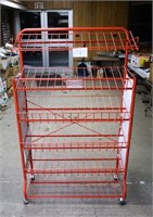 Red Wire Style Shelving Unit