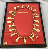 Northern Plains Sioux style buffalo tooth necklace