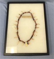 Old tooth and trade bead necklace, Northern Plains