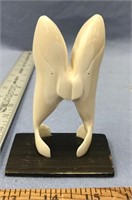 4" Tall 2 mating whales by Patrick Newhall Jr. fro