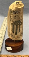 8" Patriotic piece eagle and shield and whaler Cap