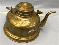 Large Russian teapot  some dents on top and lid.