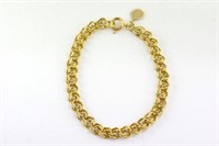 14ct yellow gold triple link bracelet
