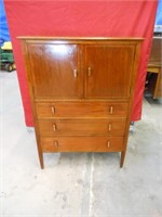 Mid Century Armoire With Stone Handles