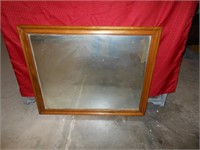 Large Wood Frame Mirror 40.5" x 32.5"