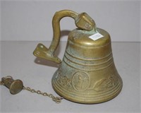 Wall mounted brass bell