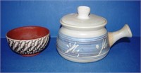 Attrib. Reg Preston Australian pottery lidded pot