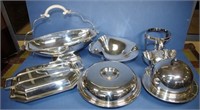 Seven vintage silver plated pieces