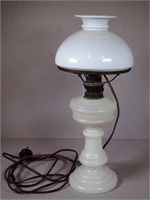 Vintage white glass table lamp
