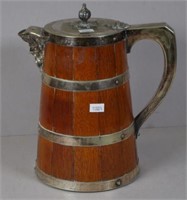 Vintage silver plate & wood coffee pot