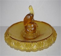 Vintage amber glass float bowl