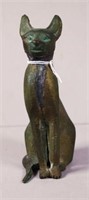 Egyptian bronze cat figure