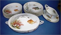 Vintage ceramic fish service
