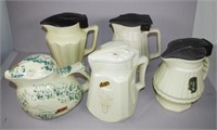 Five assorted vintage electric jugs