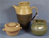 Three various Montville pottery pieces