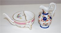 Victorian feeding cup & small jug