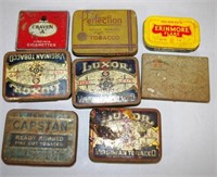 Eight assorted old tobacco tins