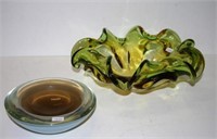 Two various Murano glass bowls