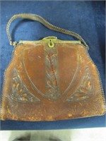 Leather decorative purse w/ broken shoulder strap