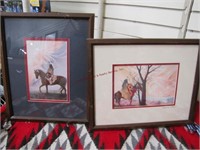 2 native American Bill Rabbit prints signed