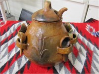 Navajo pottery by Ken Many Goats: Pitch pot &