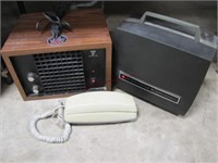 3 pcs: vintage land line telephone, Anscovision 80