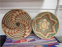 2 woven fruit baskets (1 says Pakistan on bottom)