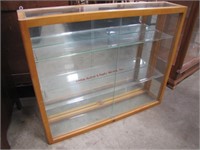 Wood floor model or hanging display case 36" x 8"