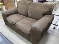 Brown fabric loveseat 36" wide 65" long