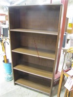 Wood 4 shelf book case 29" x 12" x 57"
