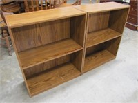 Pair of 2 shelf book cases 22" x 9.25" x 27"