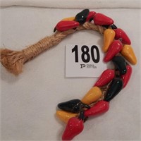 CERAMIC PEPPERS WALL DECOR