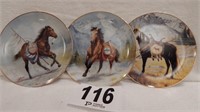 3 WAR PONIES OF THE PLAINS COLLECTIBLE PLATES 9