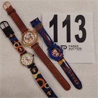 3 DISNEY WATCHES (2 MICKEY MOUSE, 1 TIGGER)