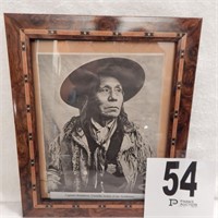 FRAMED PRINT OF CAPTAIN SHAMKEEN UMATILLA INDIAN