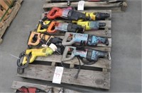 LOT, ASSORTED RECIPROCATING SAWS ON THIS PALLET
