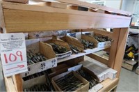 LOT, ASSORTED DRILL BITS ON THIS SHELF