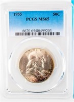 Coin 1955 Franklin Bugs Bunny PCGS MS65