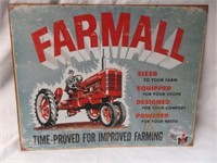 METAL FARMALL ADVERTISING SIGN 12.5"T X 17"W