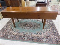 PRIMITIVE PINE DROPLEAF DINING TABLE 29"T X 71"W