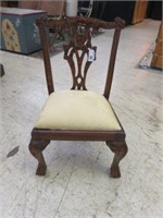 CARVED MAHOGANY CHIPPENDALE CHILDS CHAIR 26.5"T
