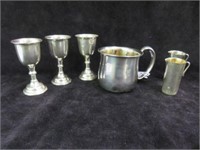 (6) STERLING SILVER WEBSTER CUP,REED & BARTON MINI