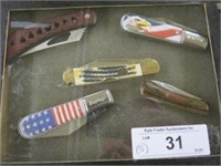 5 PC ASSORTED POCKET KNIVES (DISPLAY NOT FOR SALE)