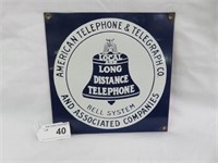 PORCELAIN "AMERICAN TELEPHONE & TELEGRAPH CO."