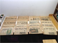 (16) Vtg/Atq Newspapers of Historical Events